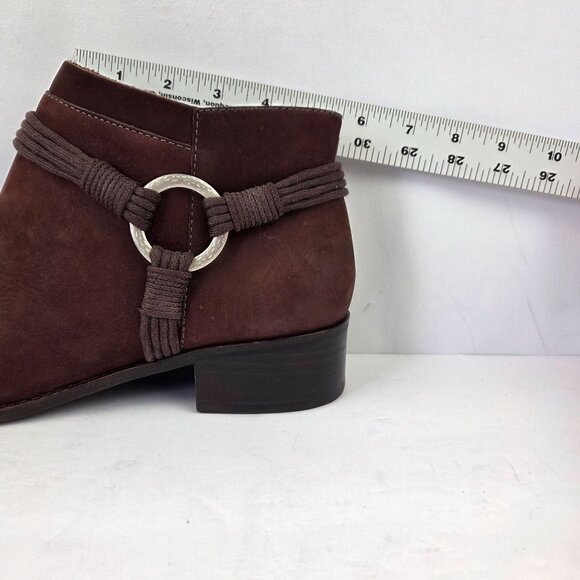Anthro Bernardo Francesca Bootie Brown Suede Size 10M - Picture 12 of 14